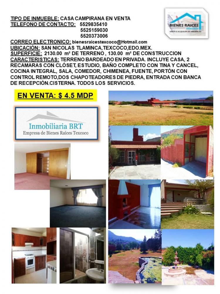 Foto Finca en Venta en SAN NICOLS TLAMINCA, Texcoco de Mora, Mexico - FIV230471 - BienesOnLine