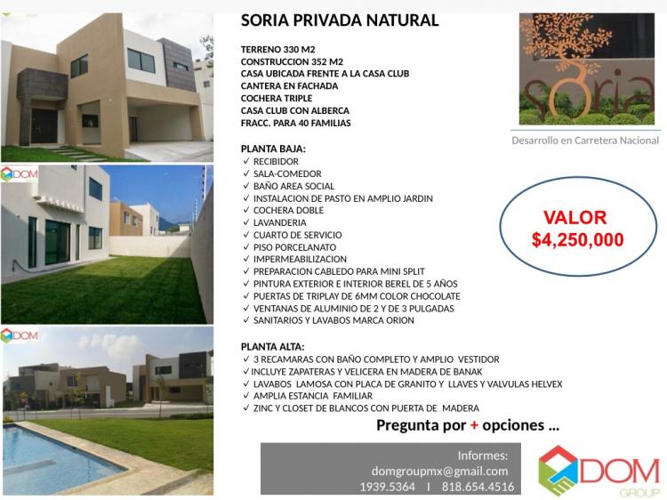 Foto Casa en Venta en SORIA, Monterrey, Nuevo Leon - $ 4.250.000 - CAV118204 - BienesOnLine