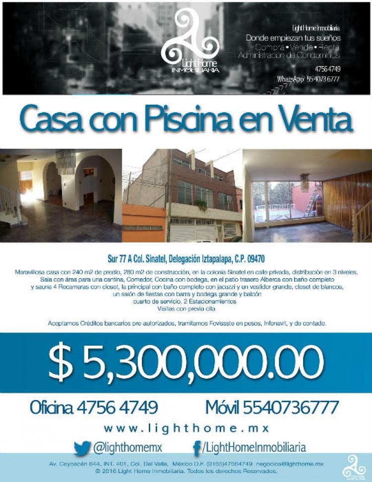 Foto Casa en Venta en Col. Sinatel, Iztapalapa, Distrito Federal - $ 5.300.000 - CAV161569 - BienesOnLine