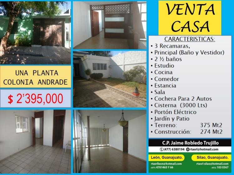 Foto Casa en Venta en ANDRADE, Len de los Aldama, Guanajuato - $ 2.395 - CAV213920 - BienesOnLine