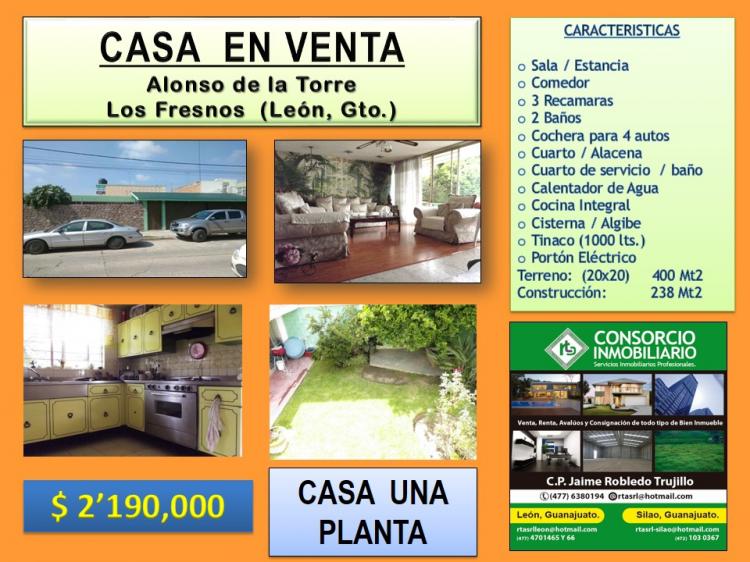 Foto Casa en Venta en LOS FRESNOS, Len de los Aldama, Guanajuato - $ 2.190.000 - CAV213918 - BienesOnLine
