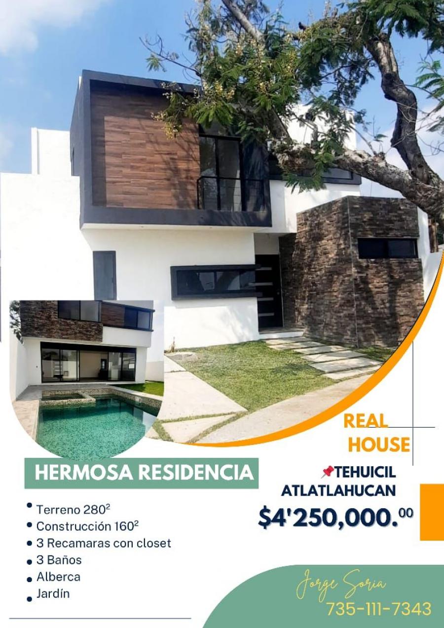 Foto Casa en Venta en Atlatlahucan, Morelos - $ 4.250.000 - CAV347459 - BienesOnLine