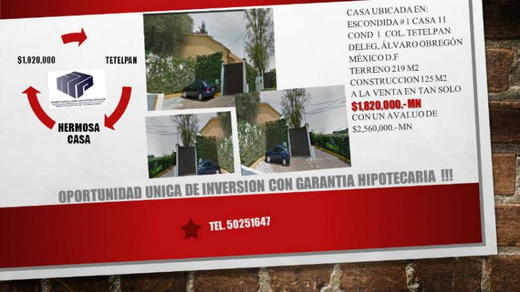 Foto Casa en Venta en Tetelpan, Alvaro Obregn, Distrito Federal - $ 1.820.000 - CAV96042 - BienesOnLine