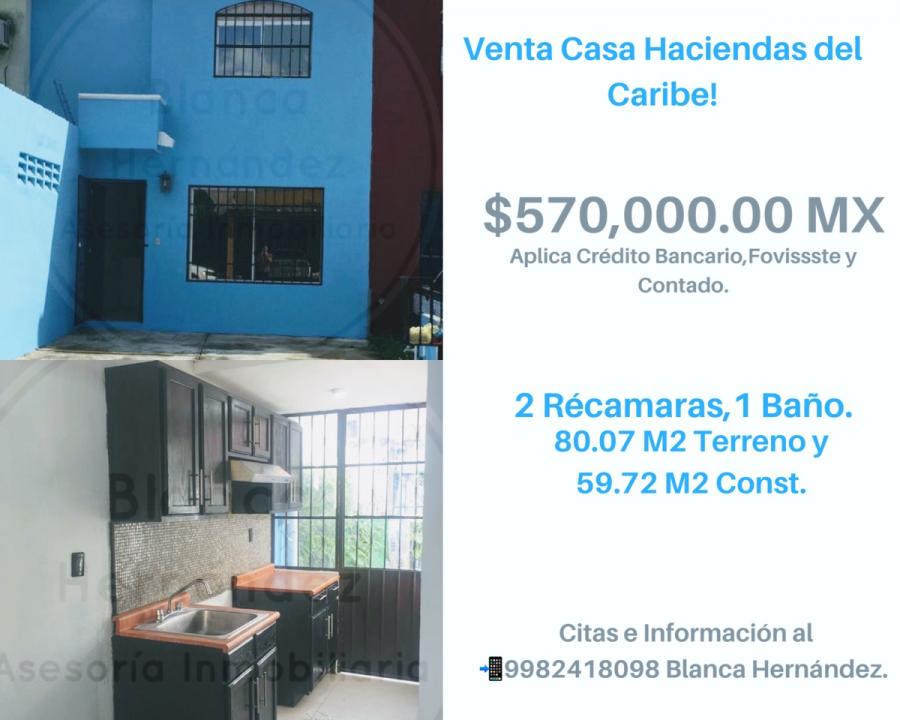 Foto Casa en Venta en Haciendas del Caribe, Cancn, Quintana Roo - $ 570.000 - CAV266333 - BienesOnLine