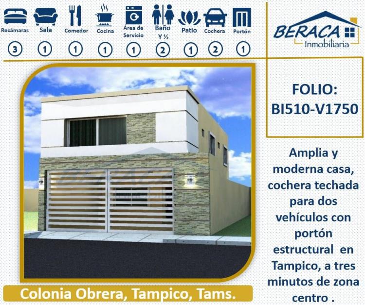 Foto Casa en Venta en obrera, Tampico, Tamaulipas - $ 1.750.000 - CAV225032 - BienesOnLine