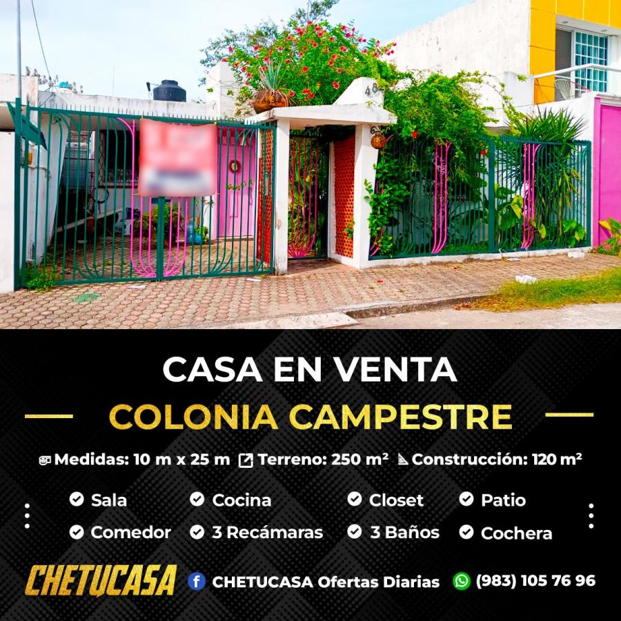 Foto Casa en Venta en Colonia Campestre, Othon P Blanco, Quintana Roo - CAV346613 - BienesOnLine
