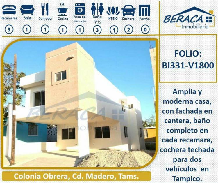 Foto Casa en Venta en OBRERA, Ciudad Madero, Tamaulipas - $ 1.750.000 - CAV215154 - BienesOnLine