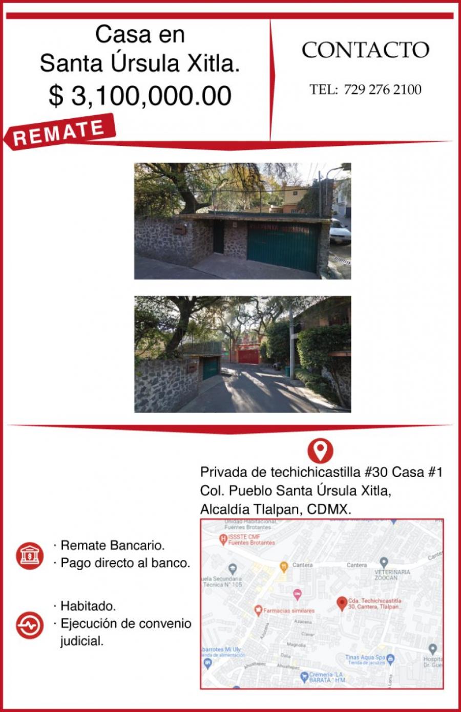 Foto Casa en Venta en Santa rsula Xitla, Tlalpan, Distrito Federal - $ 3.100.000 - CAV312966 - BienesOnLine
