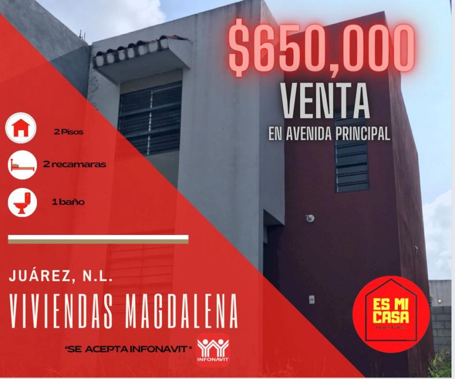 Foto Casa en Venta en Viviendas Magdalena, Ciudad Benito Jurez, Nuevo Leon - $ 650.000 - CAV315972 - BienesOnLine