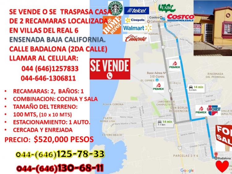 Foto Casa en Venta en VILLAS DEL REAL 6, Ensenada, Baja California - $ 450.000 - CAV236852 - BienesOnLine