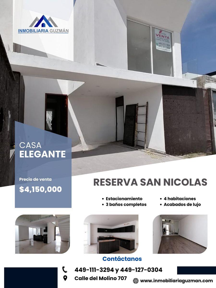 Foto Casa en Venta en Reserva San Nicolas, Aguascalientes, Aguascalientes - $ 4.150.000 - CAV342107 - BienesOnLine