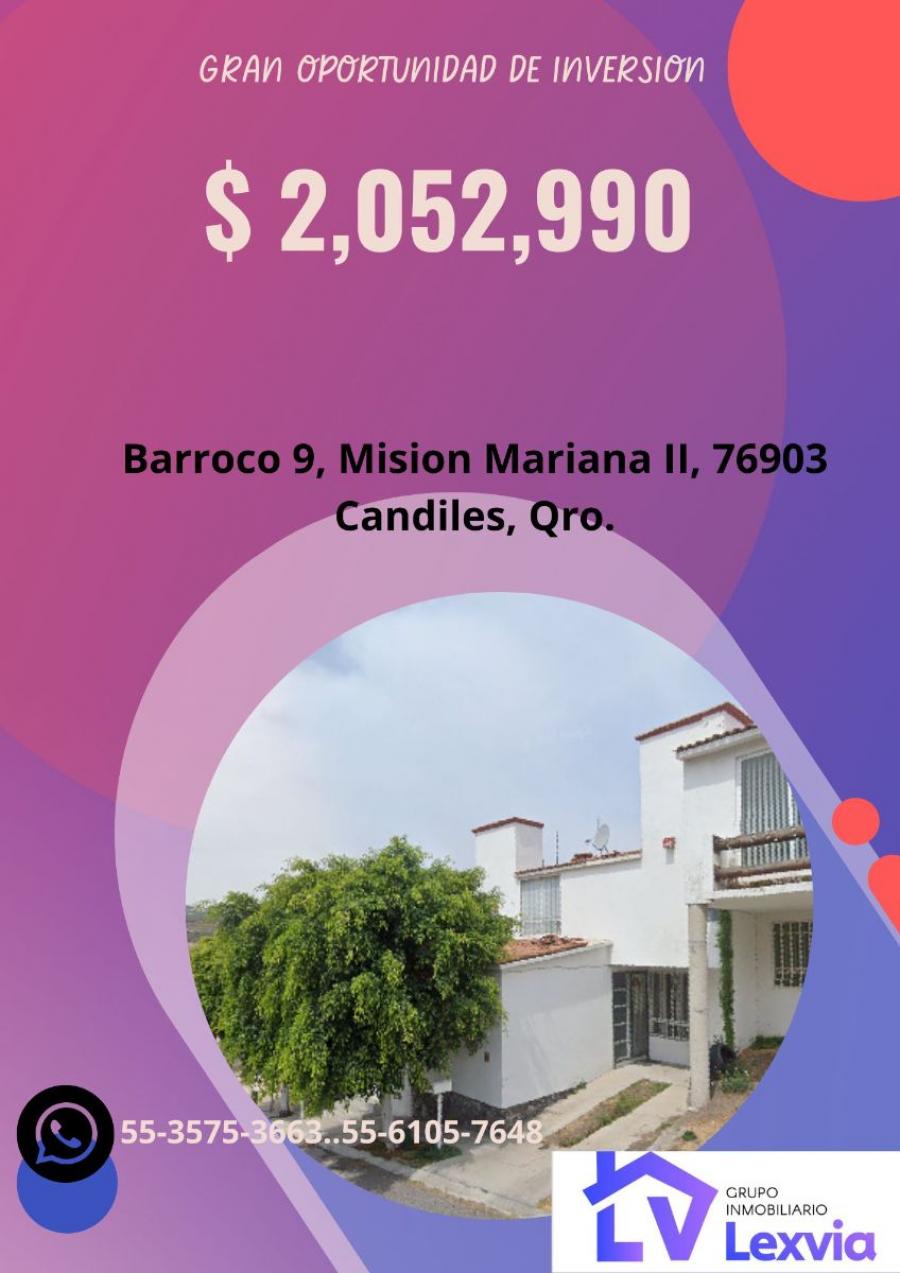 Foto Casa en Venta en CORREGIDORA, Candiles, Queretaro Arteaga - $ 2.052.990 - CAV351665 - BienesOnLine