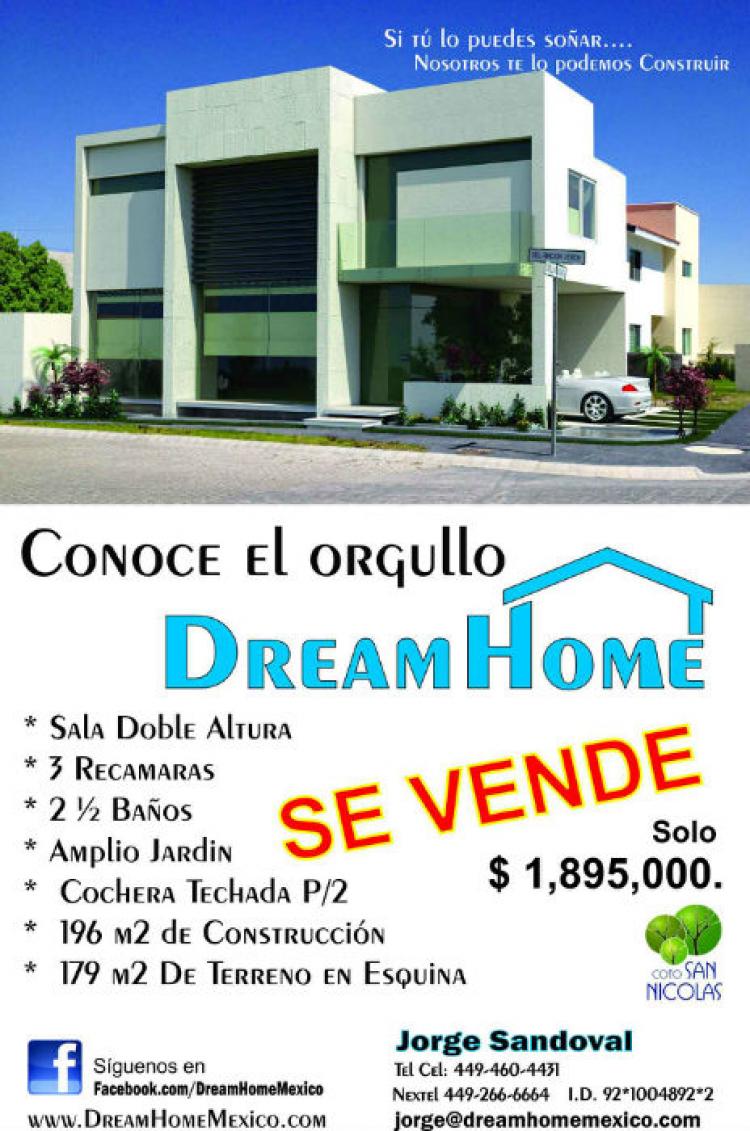 Foto Casa en Venta en COTO SAN NICOLAS DE LA CANTERA, Aguascalientes, Aguascalientes - $ 1.895.000 - CAV65718 - BienesOnLine