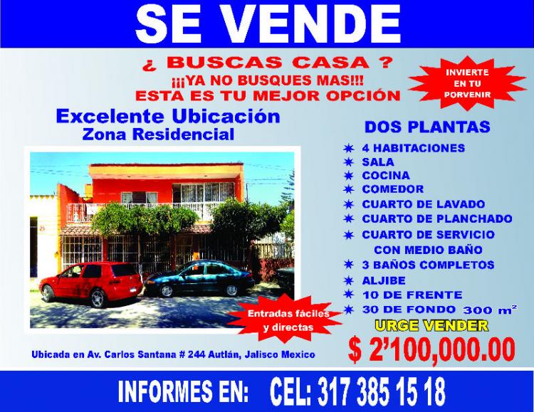 Foto Casa en Venta en Autln de Navarro, Jalisco - $ 2.100.000 - CAV35730 - BienesOnLine