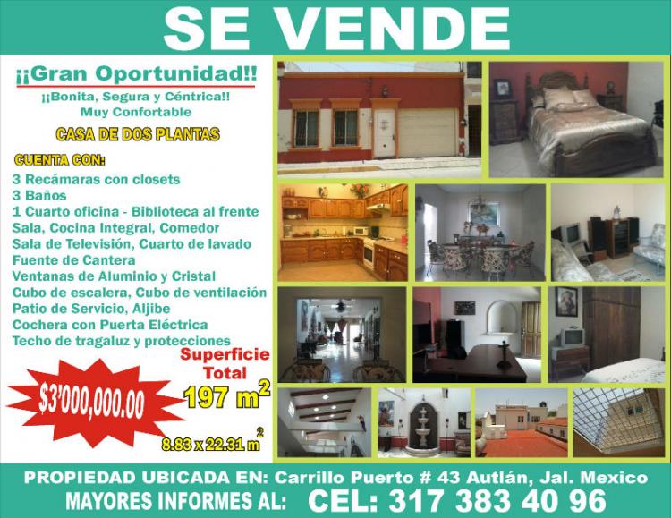 Foto Casa en Venta en CENTRO, Autln de Navarro, Jalisco - $ 3.000.000 - CAV75885 - BienesOnLine