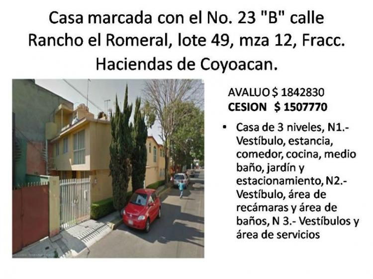 Foto Casa en Venta en Haciendas de Coyoacan, Coyoacn, Distrito Federal - $ 1.507.770 - CAV78852 - BienesOnLine