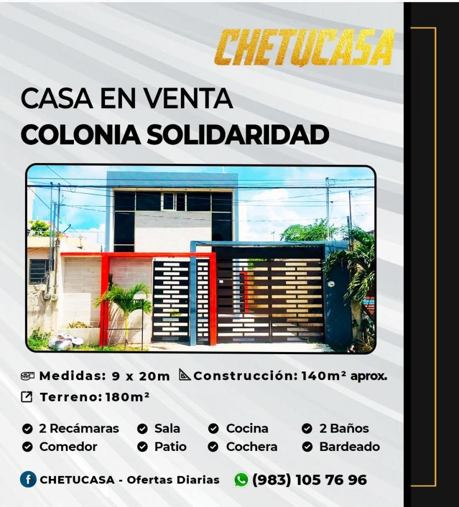 Foto Casa en Venta en Co. Solidaridad, Othon P Blanco, Quintana Roo - CAV311373 - BienesOnLine
