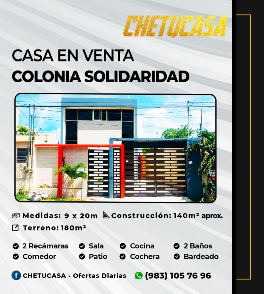 Foto Casa en Venta en Co. Solidaridad, Othon P Blanco, Quintana Roo - CAV311374 - BienesOnLine