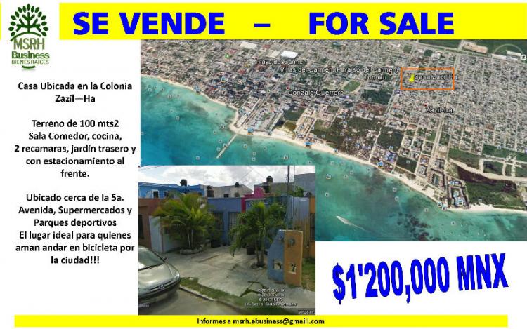 Foto Casa en Venta en Zazil Ha, Playa del Carmen, Quintana Roo - $ 1.200.000 - CAV79893 - BienesOnLine