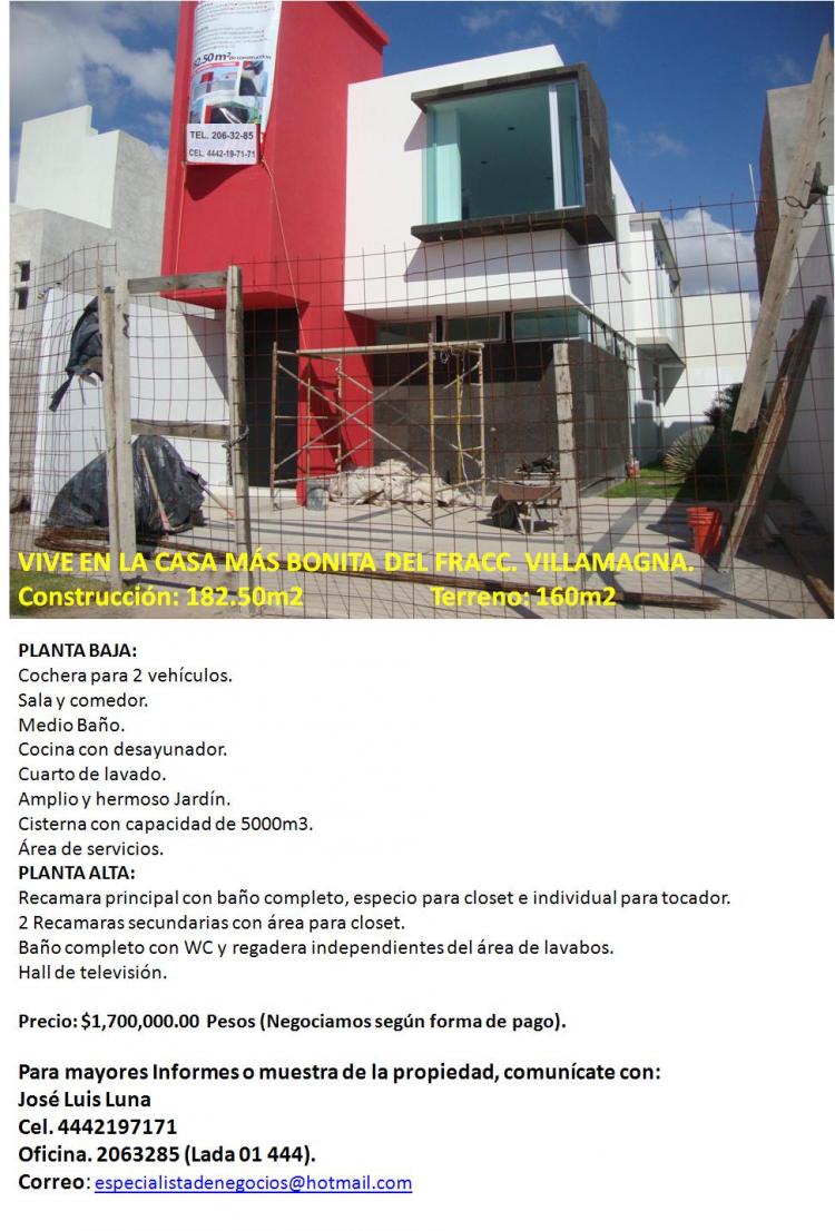 Foto Casa en Venta en Villamagna, San Luis Potos, San Luis Potosi - $ 1.700.000 - CAV30260 - BienesOnLine