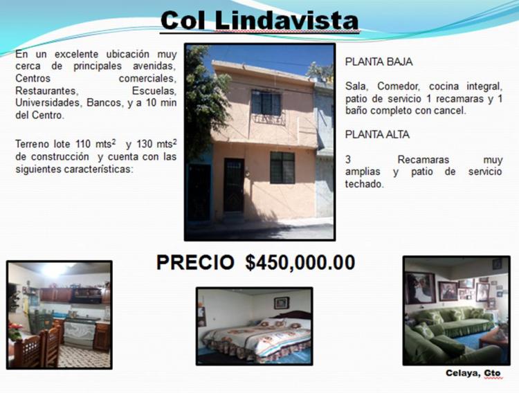 Foto Casa en Venta en Lindavista, Celaya, Guanajuato - $ 490.000 - CAV158850 - BienesOnLine