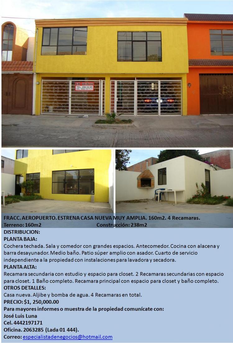 Foto Casa en Venta en AEROPUERTO, San Luis Potos, San Luis Potosi - $ 1.250.000 - CAV34319 - BienesOnLine