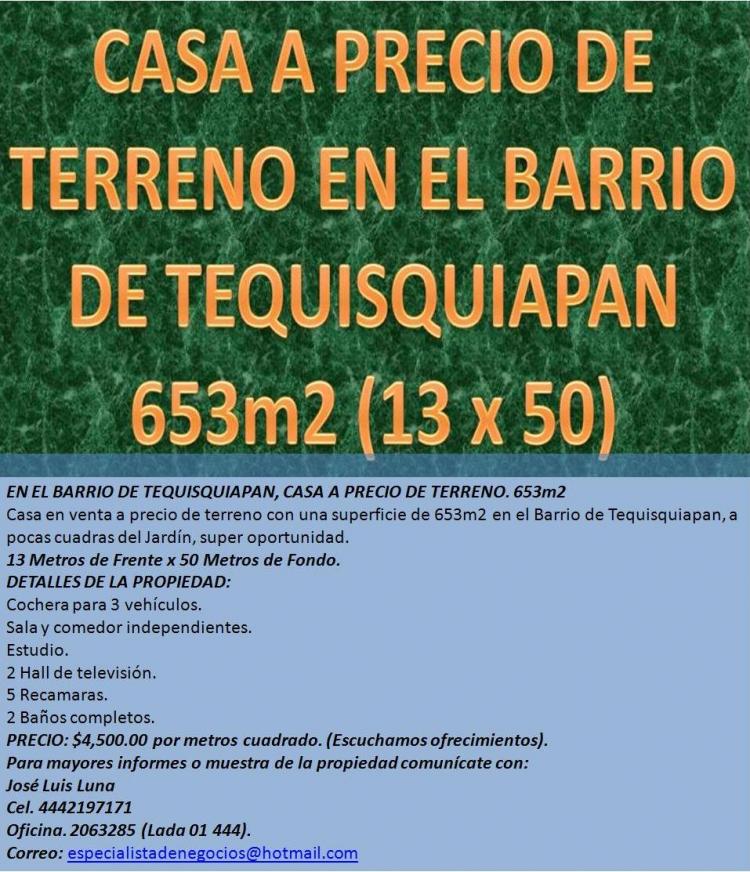 Foto Terreno en Venta en Tequisquiapan, San Luis Potos, San Luis Potosi - $ 4.500 - TEV35461 - BienesOnLine