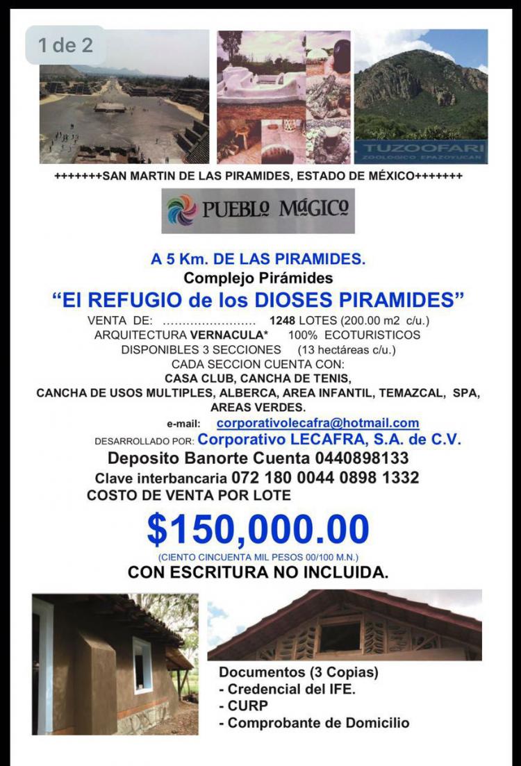 Foto Terreno en Venta en San Martn de las Pirmides, Mexico - $ 150.000 - TEV175727 - BienesOnLine