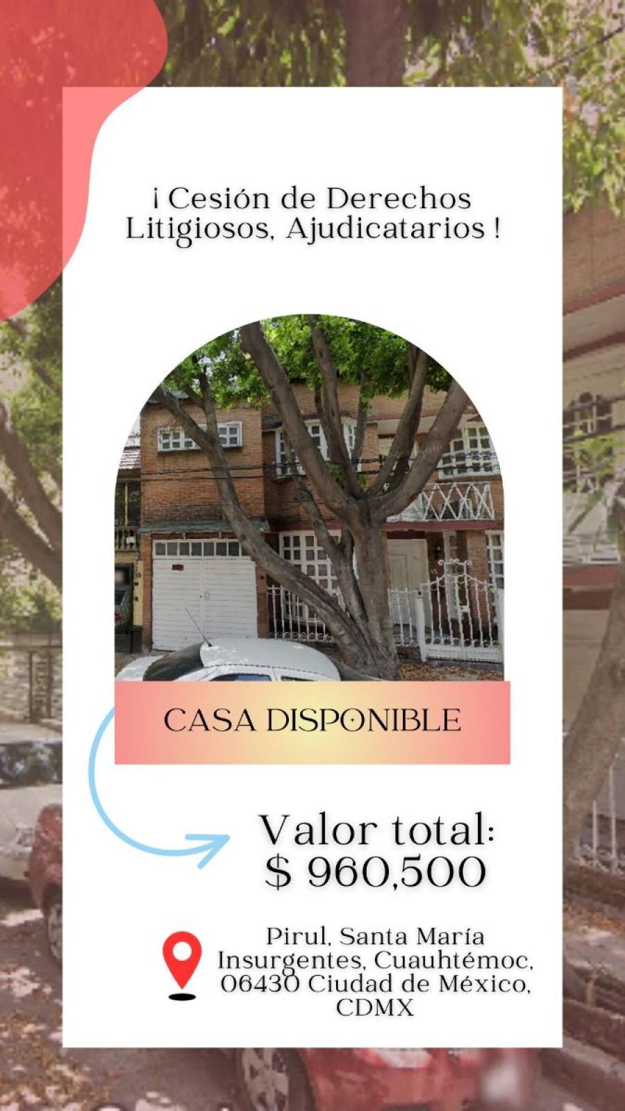 Foto Casa en Venta en ROMA SUR, Cuauhtmoc, Distrito Federal - $ 960.500 - CAV353081 - BienesOnLine