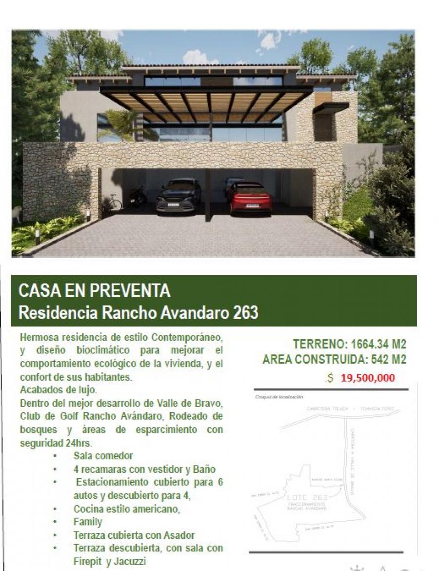 Foto Casa en Venta en AVANDARO, Valle de Bravo, Mexico - $ 19.500.000 - CAV298140 - BienesOnLine