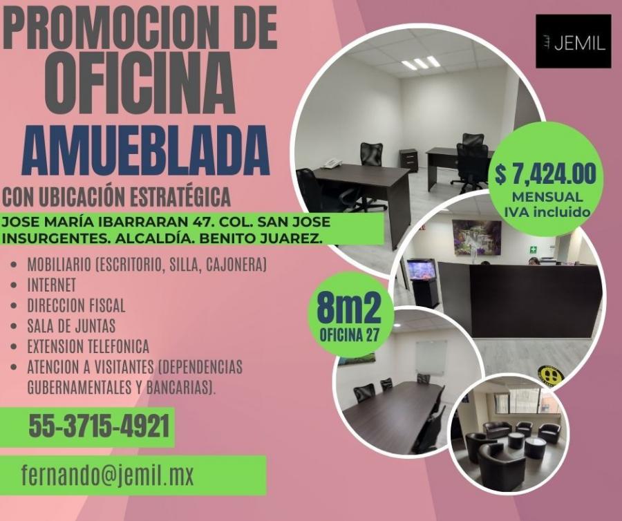 Foto Oficina en Renta en San Jose Insurgentes, Benito Jurez (CDMX), Distrito Federal - $ 7.424 - OFR333265 - BienesOnLine