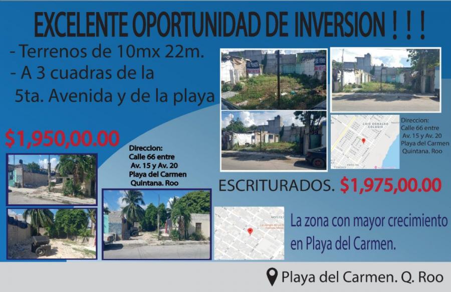 Foto Terreno en Venta en Playa del Carmen, Quintana Roo - $ 1.950.000 - TEV235802 - BienesOnLine