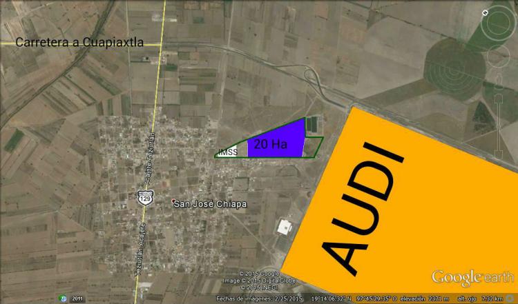 Foto Terreno en Venta en AUDI, San Jos Chiapa, Puebla - 4 hectareas - $ 10.000.000 - TEV141883 - BienesOnLine