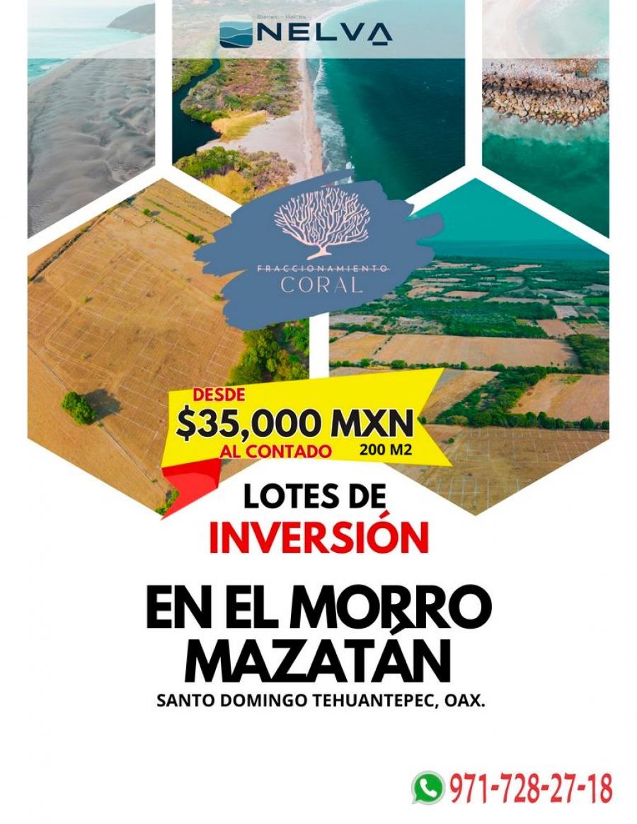 Foto Terreno en Venta en FRACCIONAMIENTO CORAL, Morro de Mazatn, Oaxaca - $ 35.000 - TEV350332 - BienesOnLine