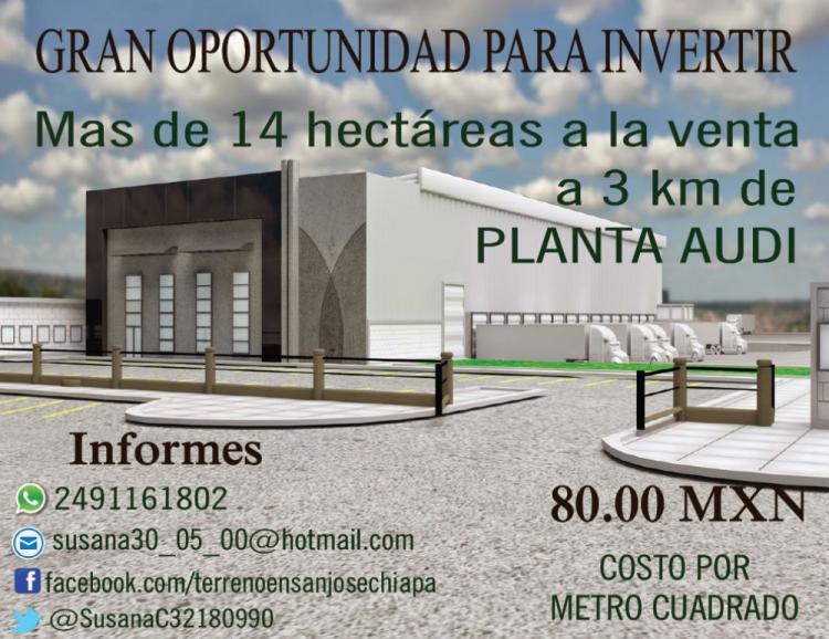 Foto Terreno en Venta en Soltepec, San Jos Chiapa, Puebla - 14 hectareas - $ 80 - TEV188163 - BienesOnLine