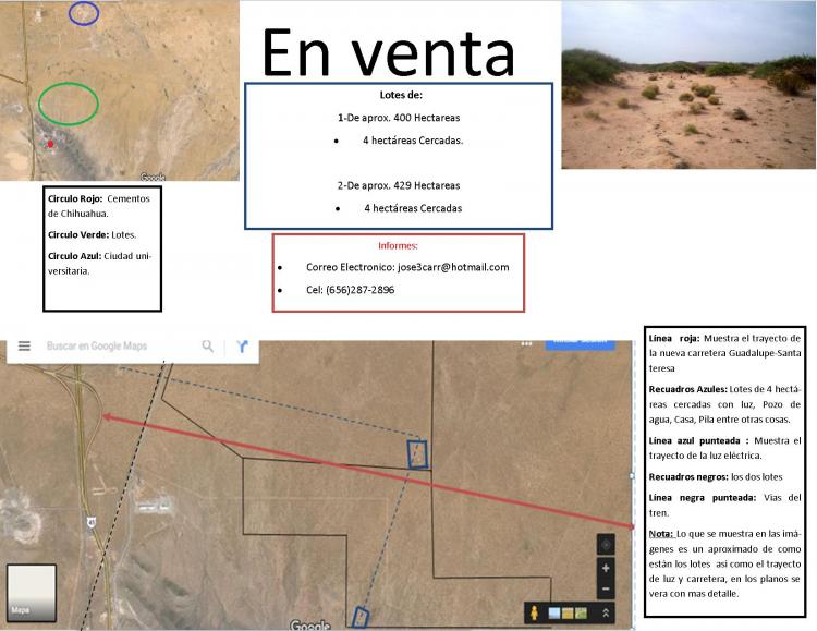 Foto Terreno en Venta en Jurez, Chihuahua - 800 hectareas - TEV138147 - BienesOnLine