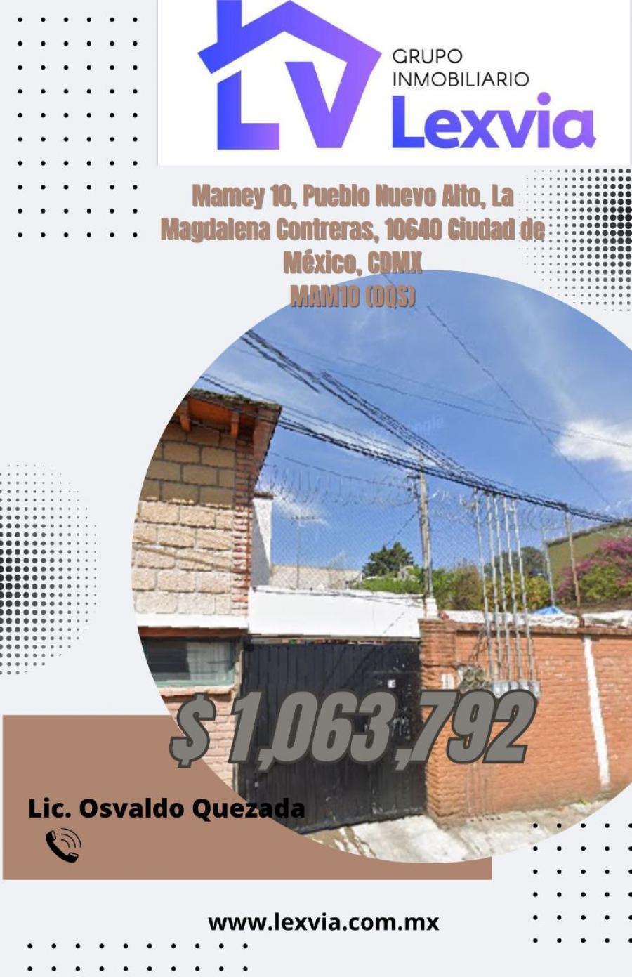 Foto Casa en Venta en PUEBLO NUEVO ALTO, La Magdalena Contreras, Distrito Federal - $ 1.063.792 - CAV352242 - BienesOnLine