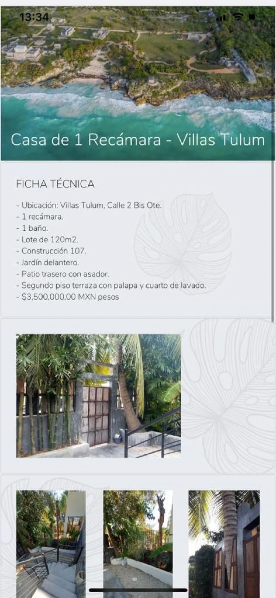 Foto Casa en Venta en VILLAS TULUM, Tulum, Quintana Roo - $ 3.500.000 - CAV320854 - BienesOnLine