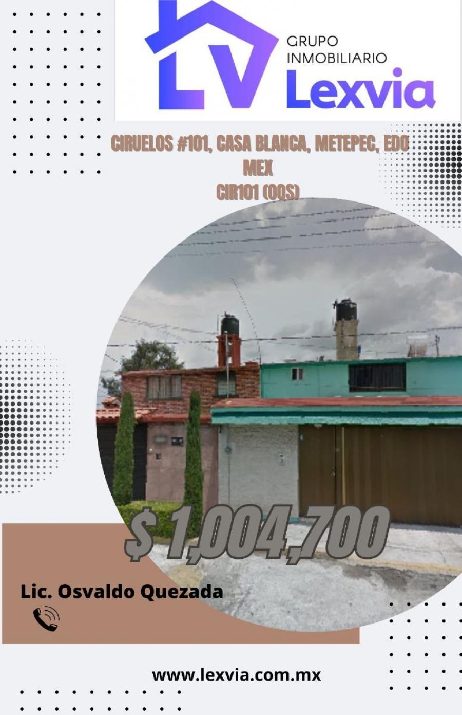 Foto Casa en Venta en CASA BLANCA, Metepec, Mexico - $ 1.004.700 - CAV352291 - BienesOnLine