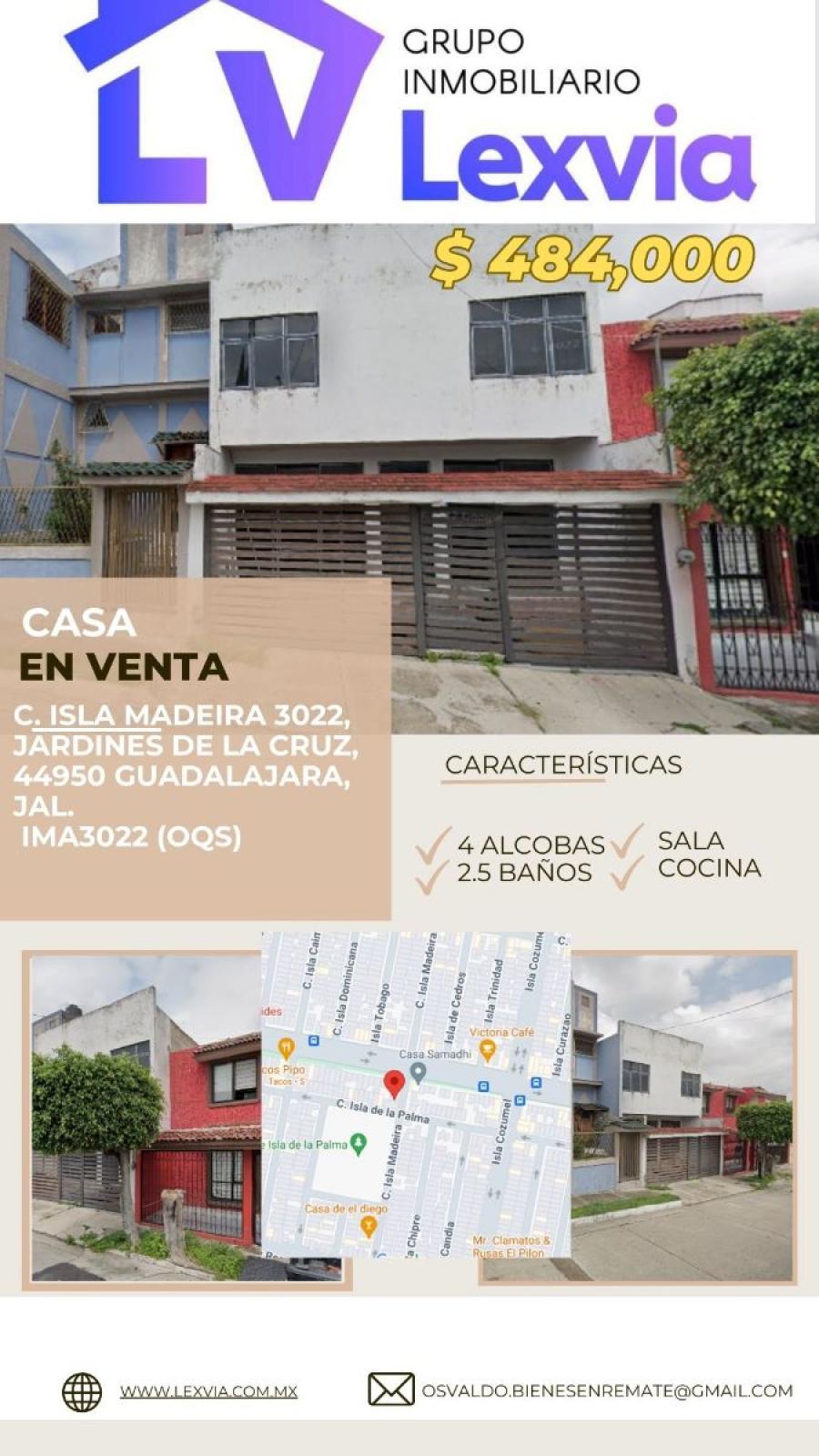 Foto Casa en Venta en RESIDENCIAL LA CRUZ SECTOR JUAREZ, Guadalajara, Jalisco - $ 550.000 - CAV352160 - BienesOnLine