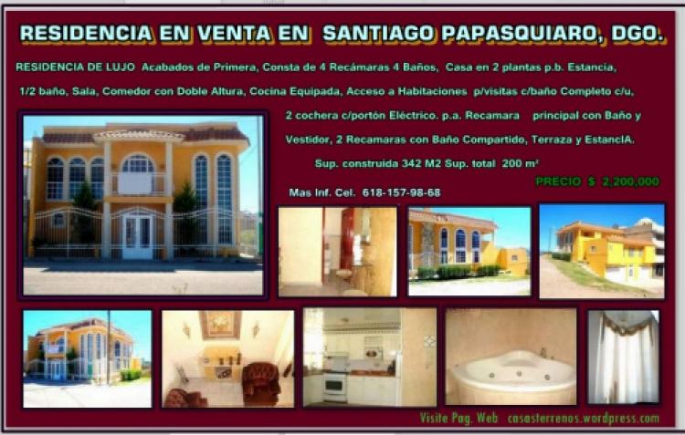 Foto Casa en Venta en Santiago Papasquiaro, Durango - $ 2.200.000 - CAV195623 - BienesOnLine