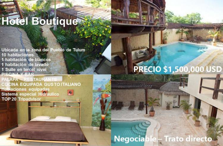 Foto Hotel en Venta en Tulum, Quintana Roo - $ 1.500.000 - HOV88974 - BienesOnLine