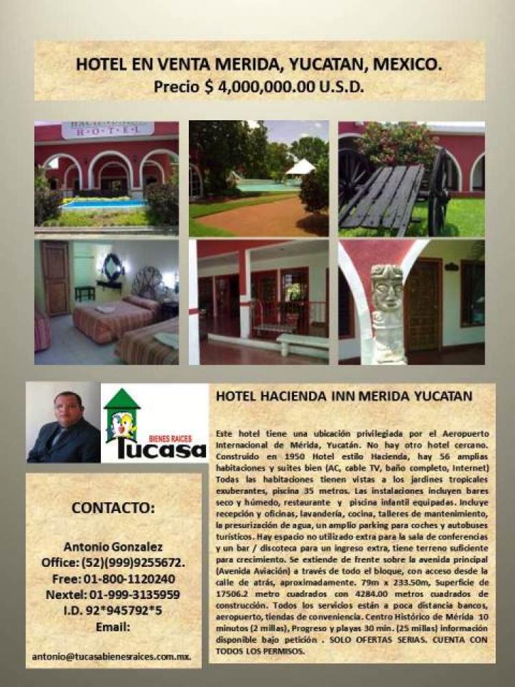 Foto Hotel en Venta en Mrida, Yucatan - U$D 3.600.000 - HOV34559 - BienesOnLine