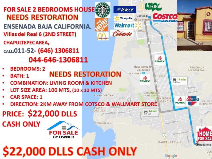 Foto Casa en Venta en VILLAS DEL REAL 2, Ensenada, Baja California - U$D 22.000 - CAV259524 - BienesOnLine