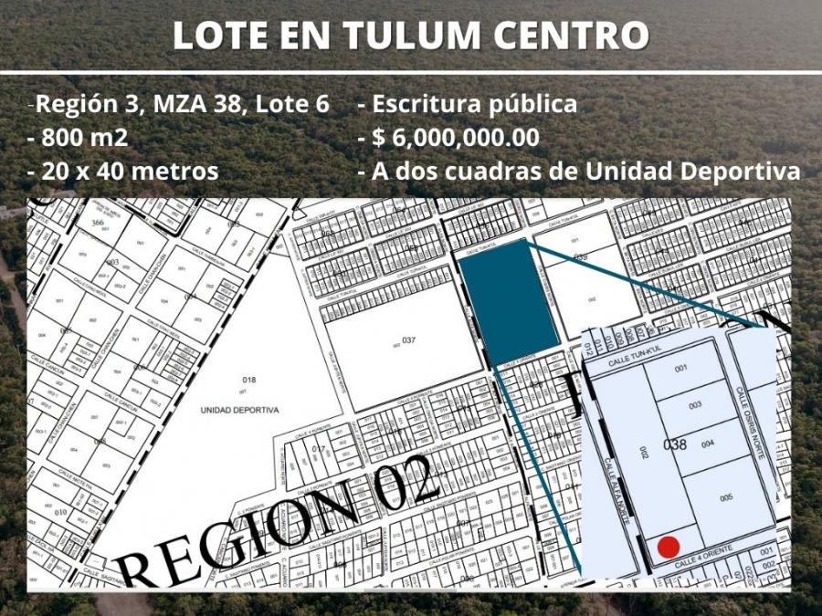 Foto Terreno en Venta en Tulum, Quintana Roo - $ 6.000.000 - TEV327875 - BienesOnLine