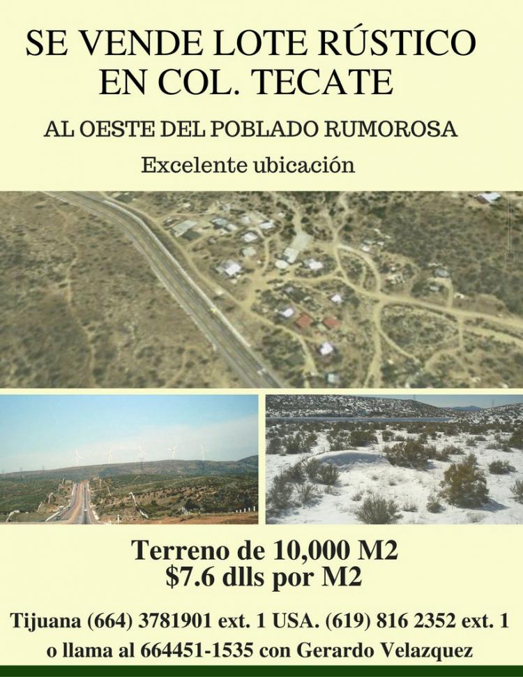 Foto Terreno en Venta en TECATE, Tecate, Baja California - TEV189688 - BienesOnLine