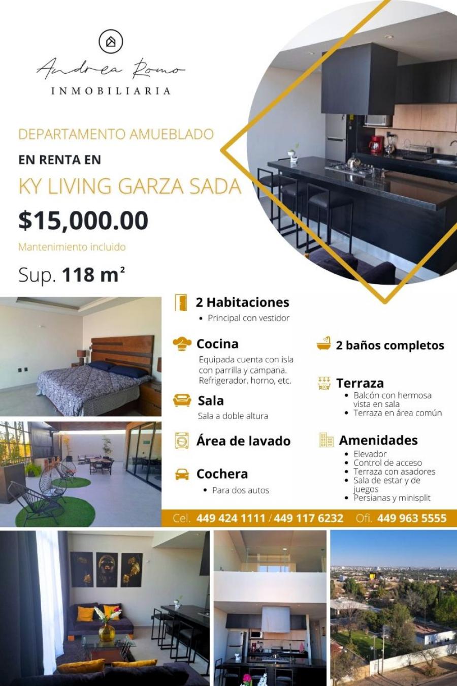 Foto Departamento en Renta en Pocitos, Aguascalientes, Aguascalientes - $ 15.000 - DER352526 - BienesOnLine