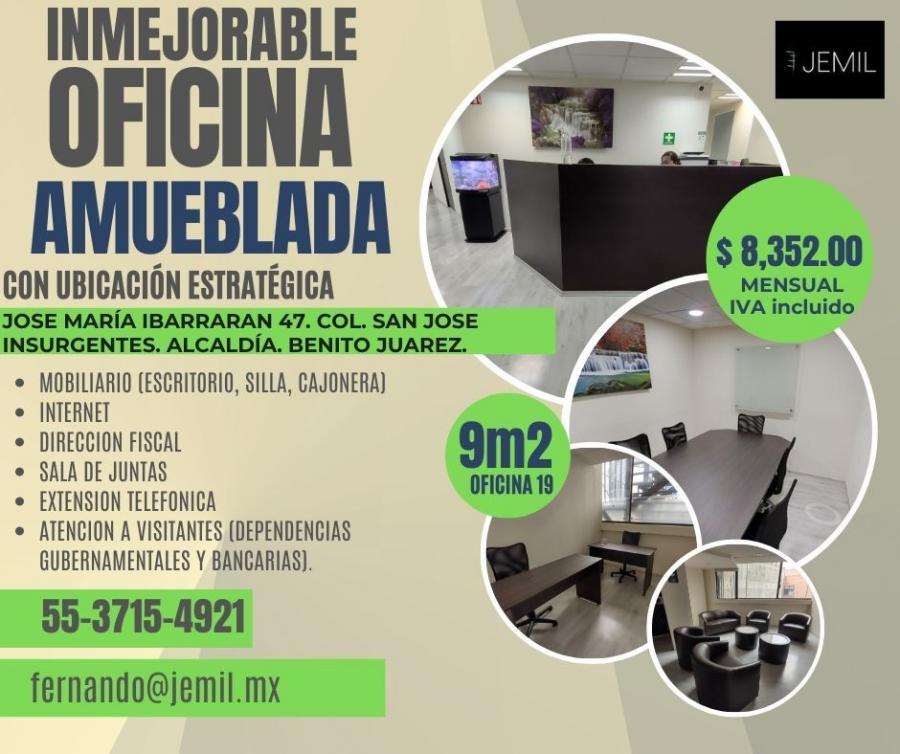 Foto Oficina en Renta en San Jose Insurgentes, Benito Jurez (CDMX), Distrito Federal - $ 8.352 - OFR333264 - BienesOnLine