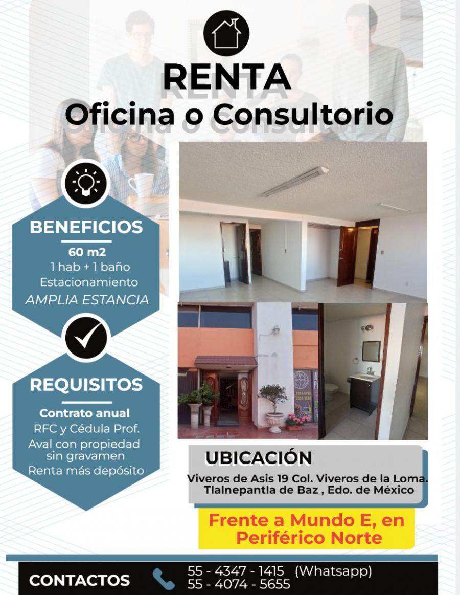 Foto Oficina en Renta en Viveros de la Loma, Tlalnepantla, Mexico - $ 9.000 - OFR324721 - BienesOnLine