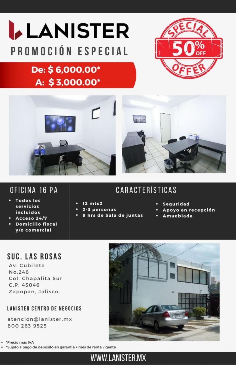 Foto Oficina en Renta en CHAPALITA SUR, Zapopan, Jalisco - $ 4.000 - OFR258238 - BienesOnLine